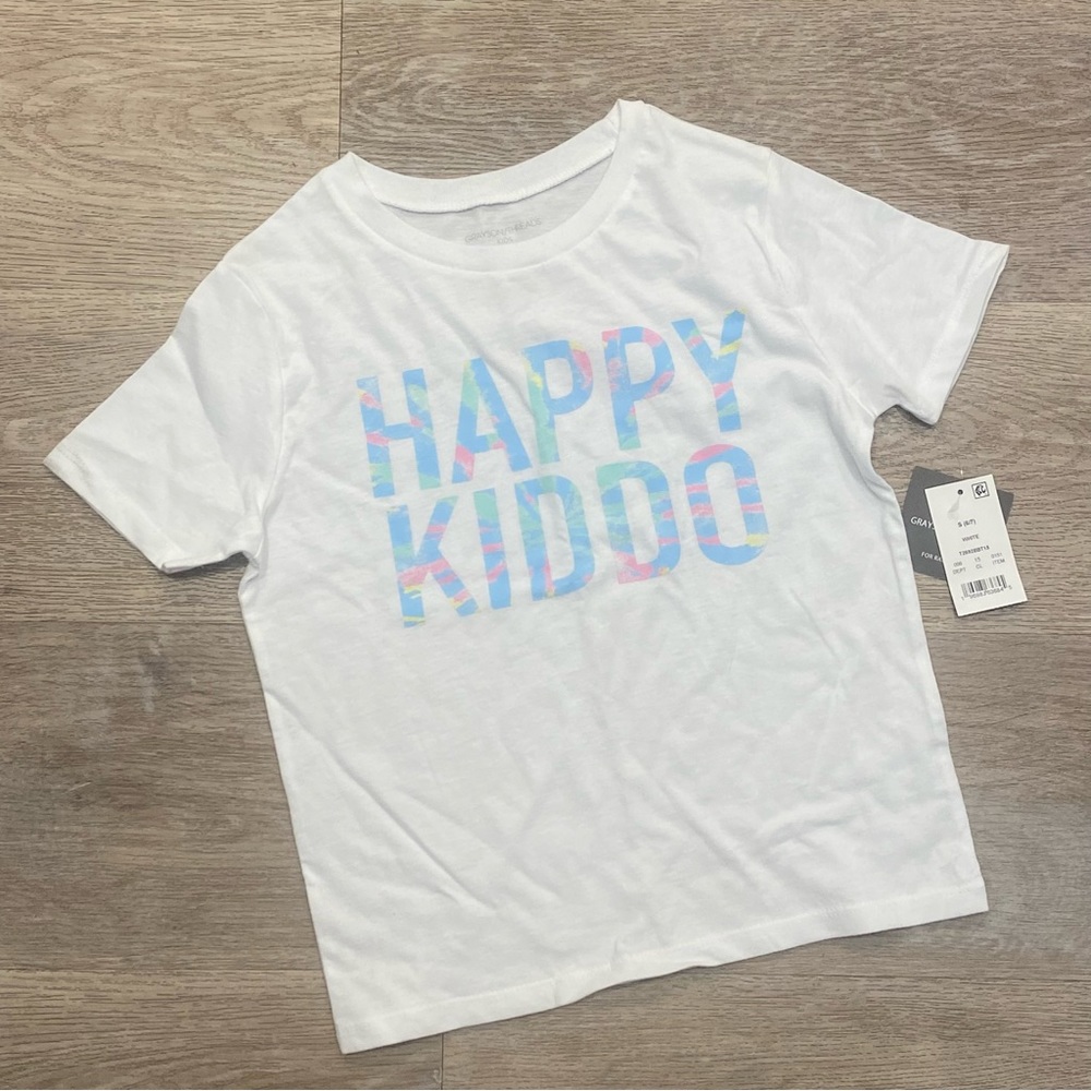 NEW Greyson Threads Kids T-shirt Happy Kiddo Size Small 6/7 NWT